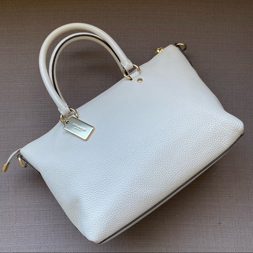 SOLD - Coach Mini Emma Satchel (F31466) Chalk - Picture 5 of 15